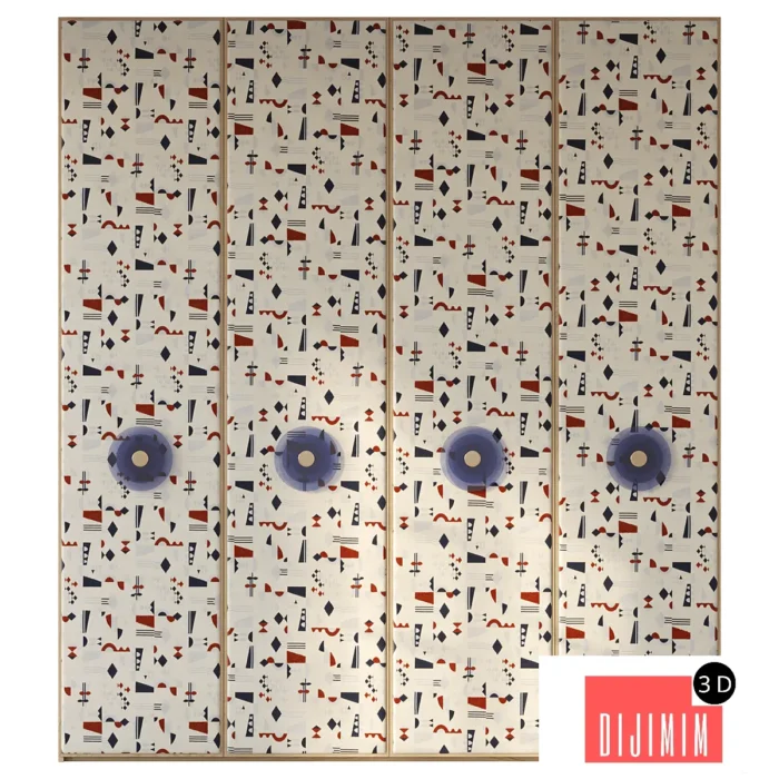 Wooden Wardrobe N007 - Görsel 1