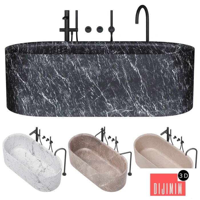 Antonio Lupi NEBULA bath + INDIGO + ESSENTIA mixers_set - Görsel 1
