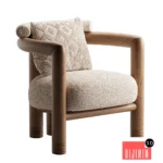 Porto Wood Frame Accent Chair
